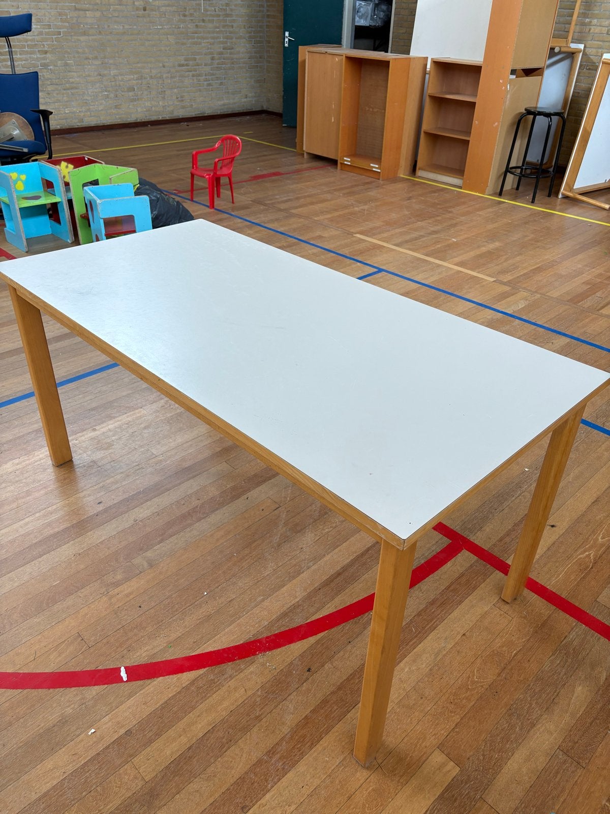 Houten tafel - 160x80 cm, Huis en Inrichting, Ophalen, Gebruikt, 50 tot 100 cm, 150 tot 200 cm