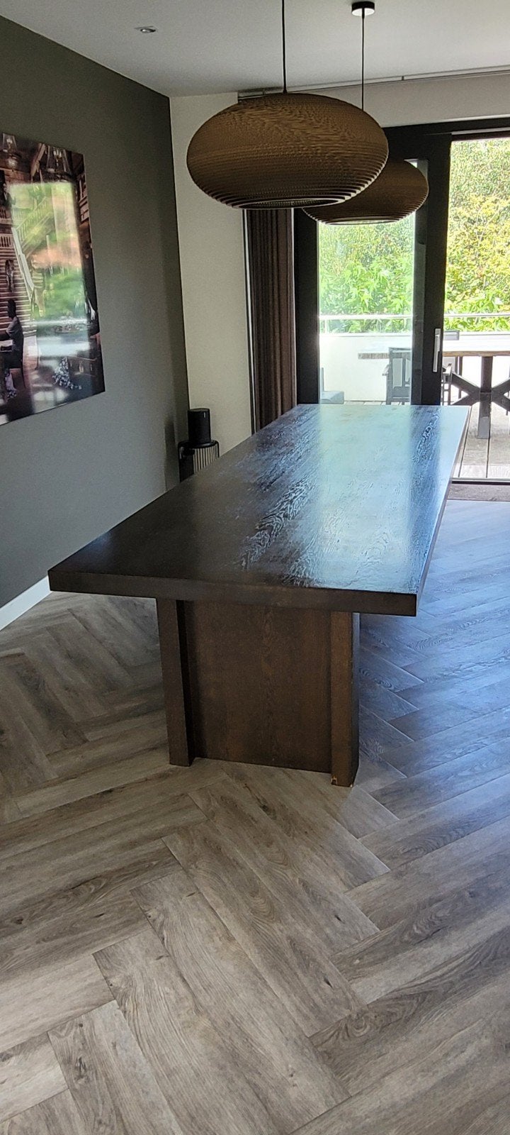 8 persoons tafel "Gerrit" Piet Boon, Ophalen, Gebruikt, 100 tot 150 cm, 200 cm of meer