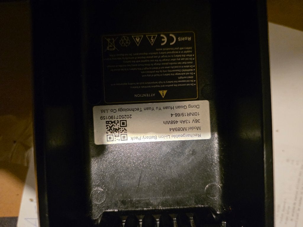 Li-ion Accu voor Elektrische Fiets / E-bike (36V 13Ah 468Wh), Zo goed als nieuw