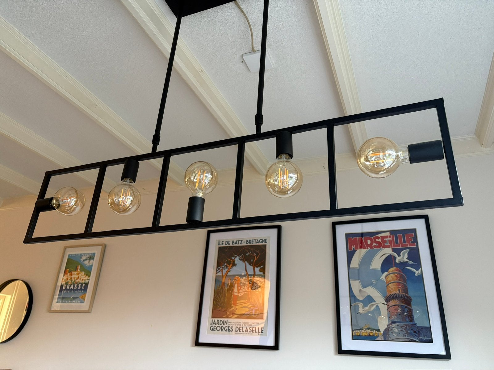 Hanglamp Preto 5L - Zwart, Ophalen, Zo goed als nieuw, Metaal