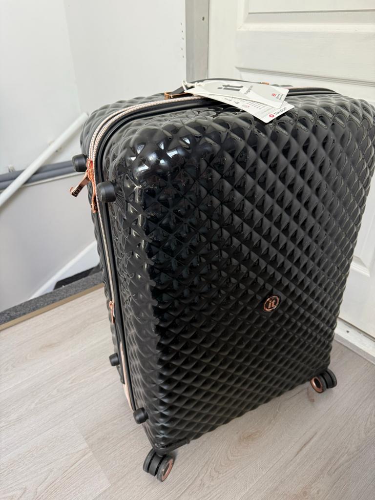 IT Luggage Glitzy Koffer Zwart - Nieuw met TSA slot, Hard kunststof, Ophalen of Verzenden, 70 cm of meer, 55 cm of meer