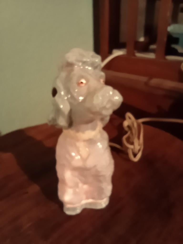 Parfumlampje parfumlamp geurhuisje: klein hondje "poedel", Antiek en Kunst, Ophalen of Verzenden