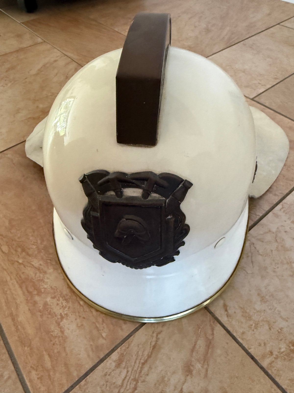 Brandweerhelm van de brandweer commandant van Rotterdam Zuid, Ophalen of Verzenden, Gebruikt