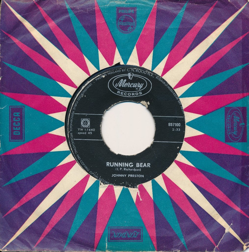 199 Johnny Preston - Running bear (1959), Ophalen of Verzenden, Gebruikt, 7 inch, Pop