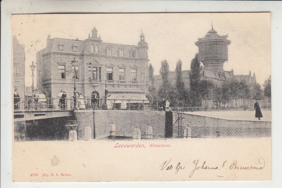 Leeuwarden, Watertoren, Ophalen of Verzenden, Voor 1920, Gelopen, Friesland