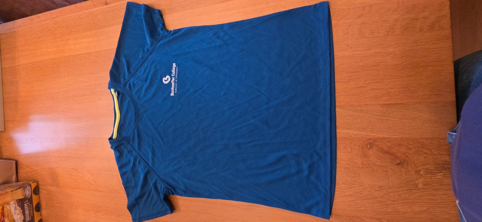 Bonhoeffer College T-shirt - Maat M, Maat 38/40 (M), Blauw, Ophalen of Verzenden, Zo goed als nieuw