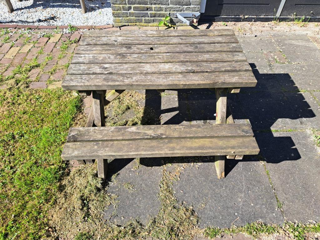 Kinder picknicktafel hout kind, Gebruikt, Rechthoekig, Hout, Ophalen