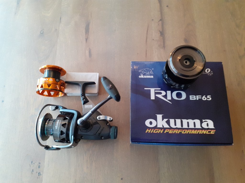 Okuma Spare Spool Trio BF SRS 65  2013 NIEUW! Oranje, Ophalen of Verzenden, Nieuw, Molen