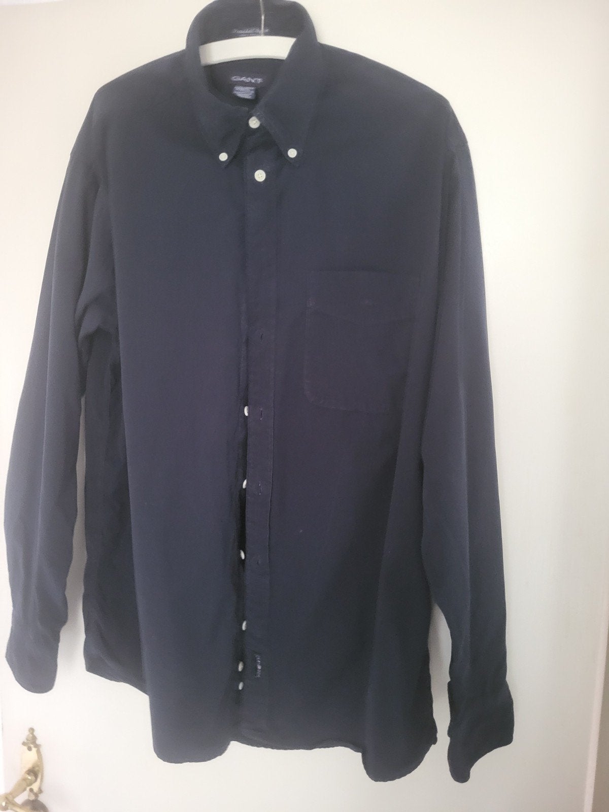 Overhemd heren Gant, Ophalen of Verzenden, Zo goed als nieuw, Blauw