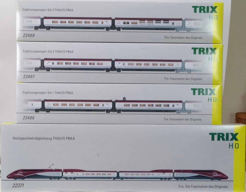 Gezocht!!! Trix thalys compleet, Gelijkstroom, Trix, Wagon, Ophalen of Verzenden