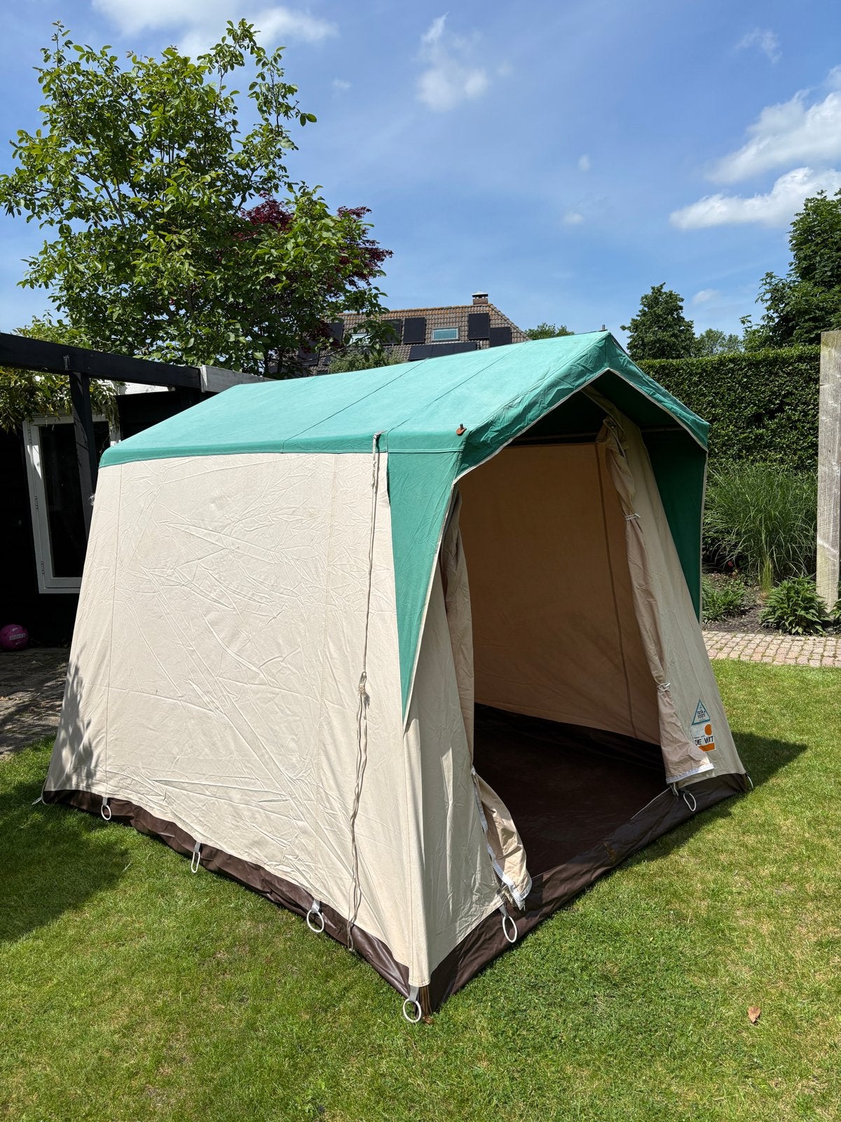 De Wit tent 2 (3) persoons, Caravans en Kamperen, Tenten, Ophalen, Gebruikt, Tot en met 3