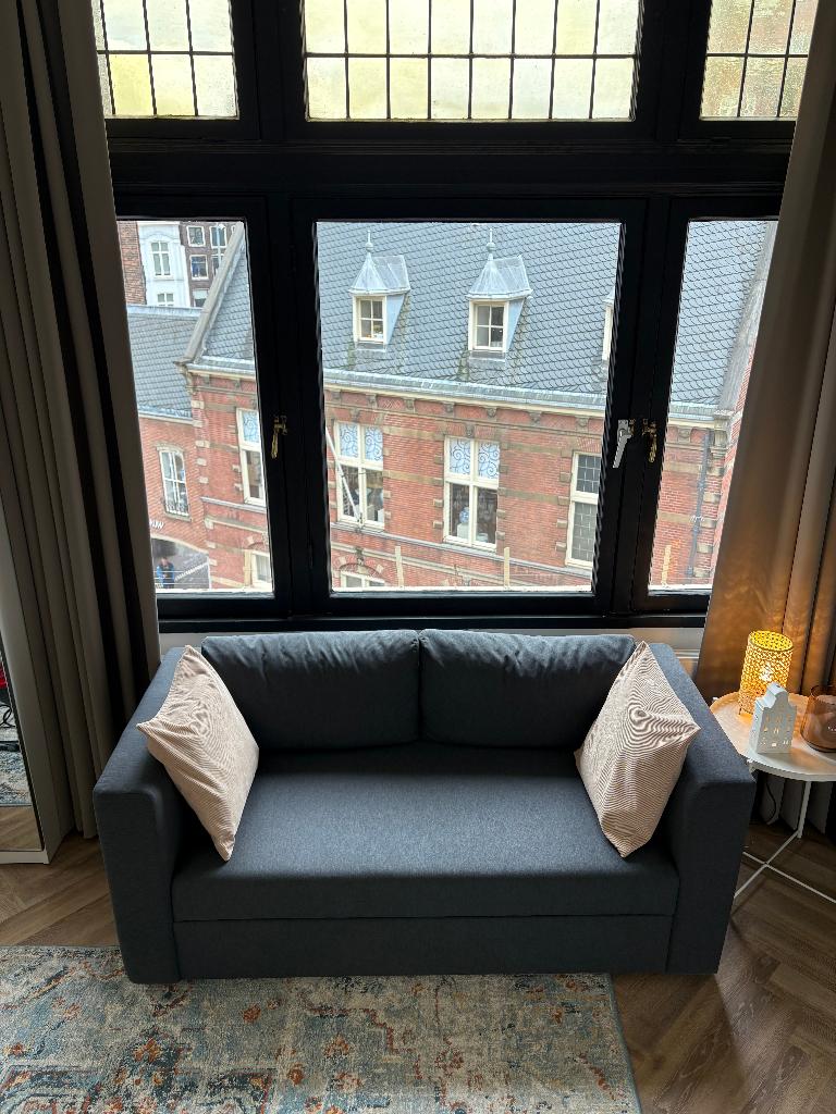 IKEA SKÖNABÄCK 2‑zits slaapbank – zo goed als nieuw!, Ophalen, Tweepersoons, 140 cm, Zo goed als nieuw