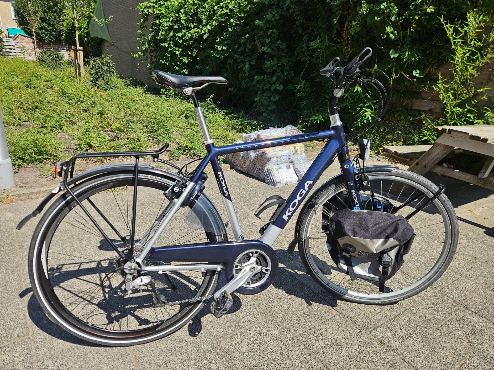 Koga Deluxe. 27 versnellingen. Framemaat 54., Ophalen, 28 inch, Gebruikt, Velgrem