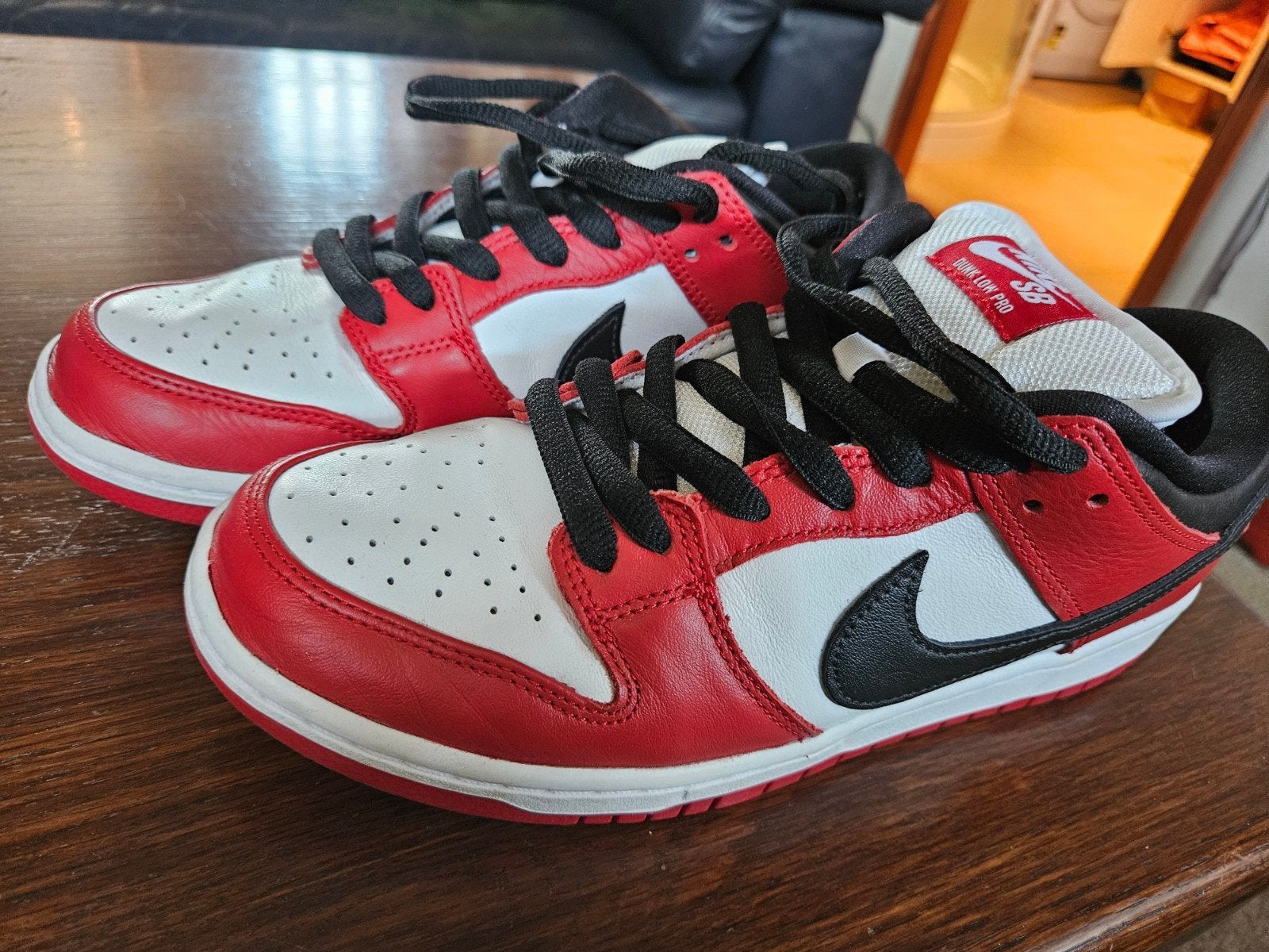 Nike Dunk SB Low Pro Rood Wit Zwart - Maat 41, Ophalen, Wit, Nike, Sneakers of Gympen
