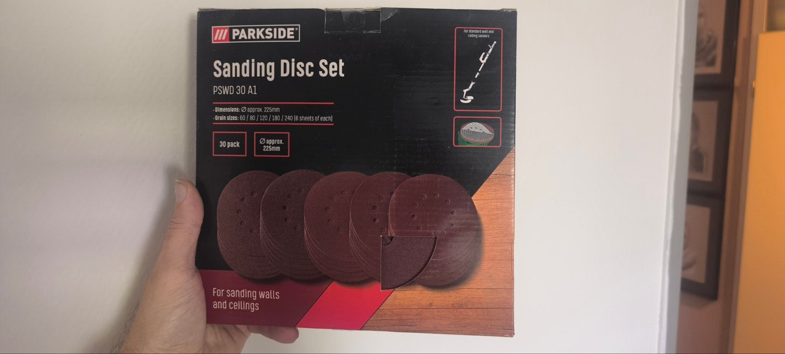 Parkside Schuurschijven Set 225mm - 30 stuks, Ophalen of Verzenden, Nieuw, 1200 watt of meer, Overige typen
