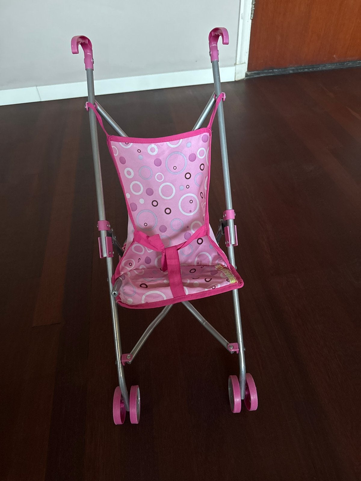 Roze poppenbuggy met stippen en cirkels, Kinderen en Baby's, Ophalen, Gebruikt, Overige typen