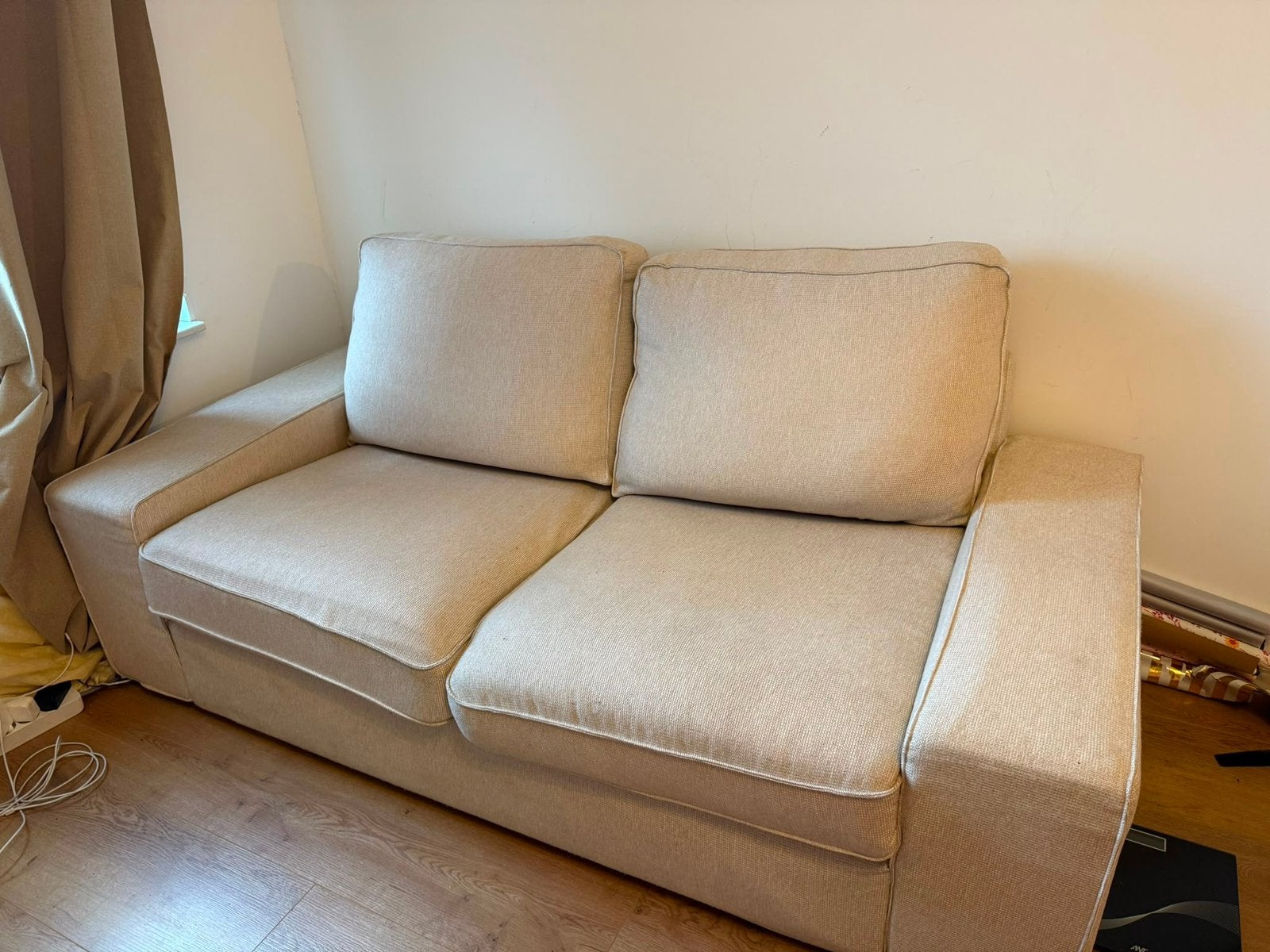 In prima staat zijnde ikea bankstel/twee zitter, Ophalen, Gebruikt, Tweepersoons, Rechte bank