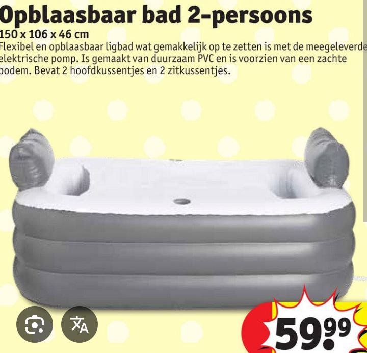 Opblaasbaar bad, Ophalen, Gebruikt, Pomp, Opblaasbaar
