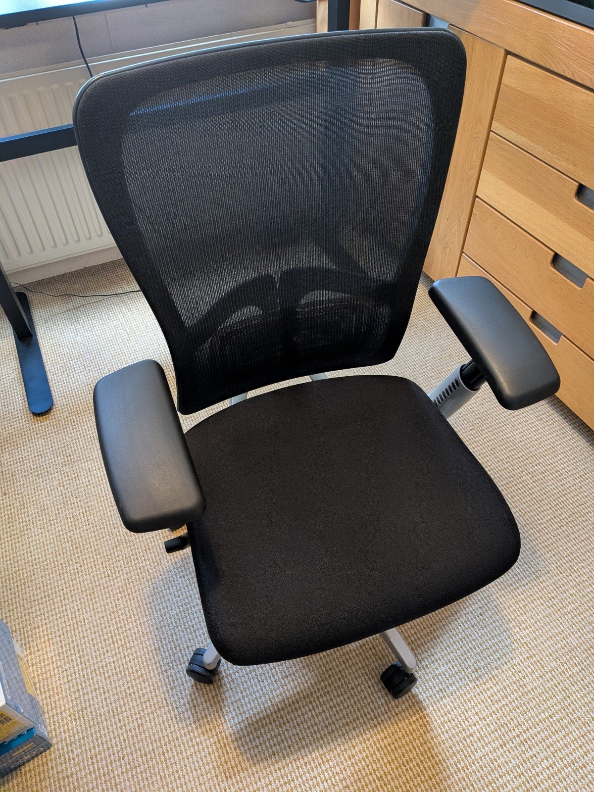 Haworth Zody bureaustoel - Ergonomisch en in goede staat, Huis en Inrichting, Bureaustoelen, Ophalen, Ergonomisch, Gebruikt, Zwart