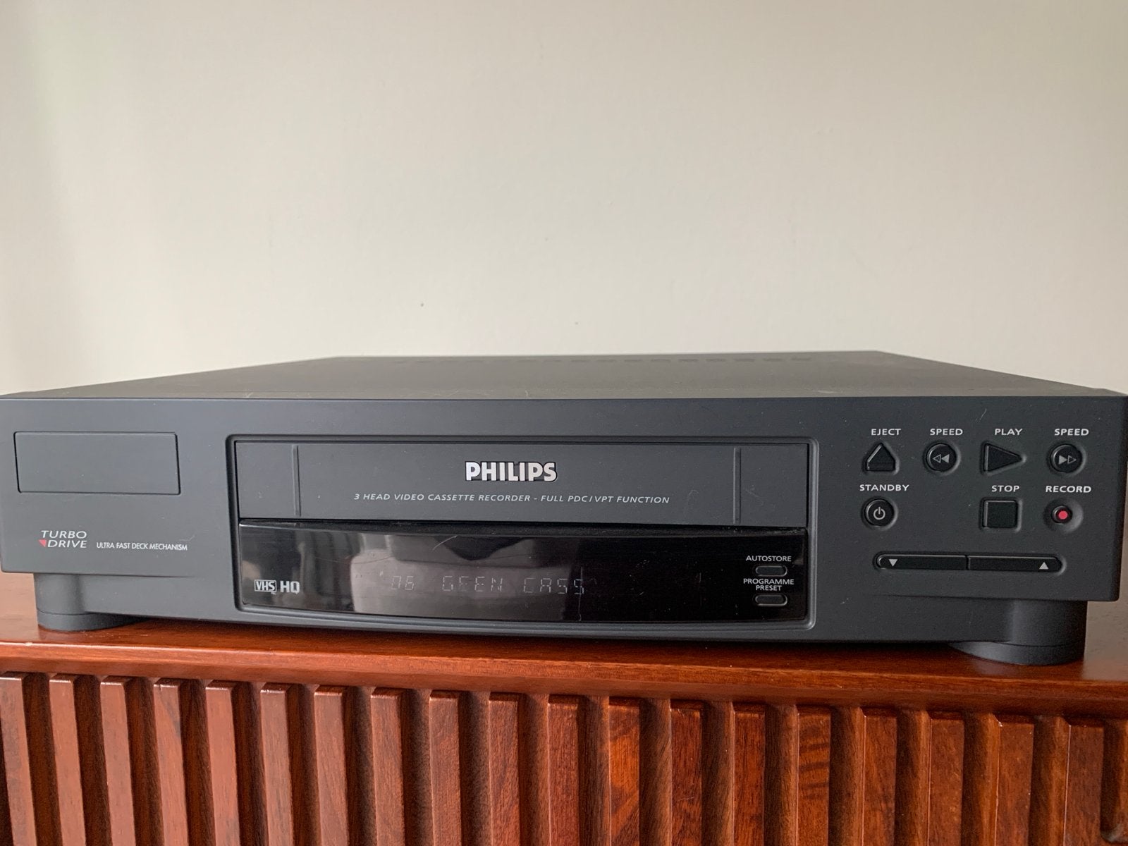 Philips VR 343/01 VHS HQ Videorecorder - Turbo Drive izgst, Ophalen of Verzenden, Gebruikt, VHS-speler of -recorder