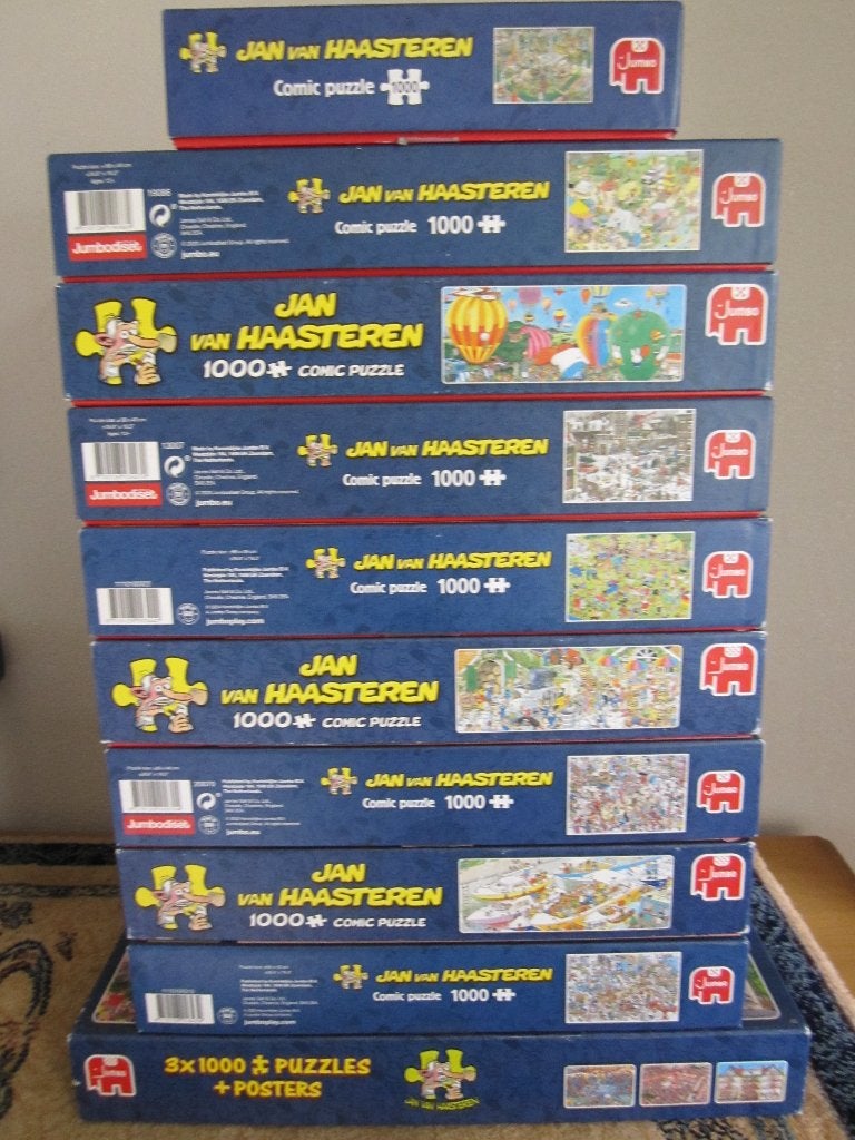 Jan van Haasteren legpuzzels 1000 stukjes, Ophalen of Verzenden, 500 t/m 1500 stukjes, Zo goed als nieuw, Legpuzzel