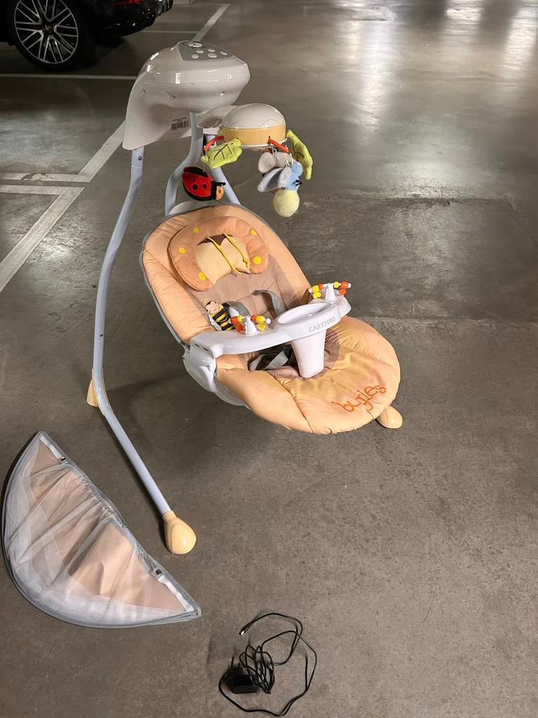 Caretero Bugies Baby Schommelstoel met Muziek en Speeltjes, Ophalen, Gebruikt