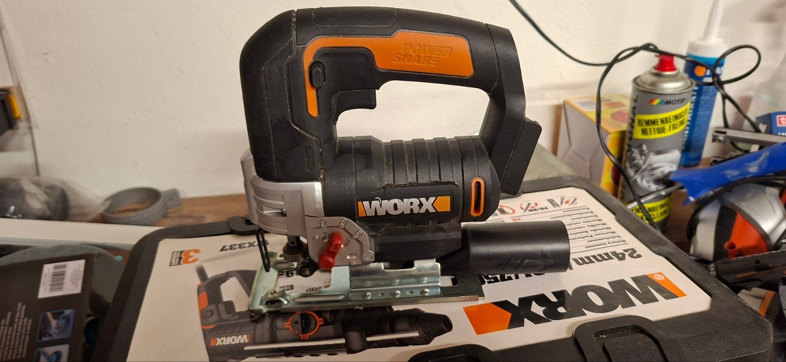 Worx WX543 Decoupeerzaag - Zo goed als nieuw, Decoupeerzaag, Worx, Ophalen of Verzenden, Zo goed als nieuw