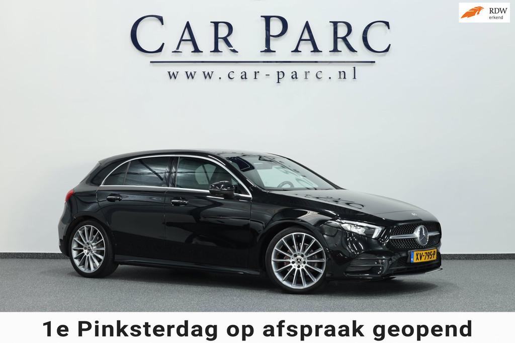 Mercedes-Benz A-klasse 200 AMG Line LED/SFEER/HALF LEER+S.VE, Auto's, Mercedes-Benz, Gebruikt, Euro 6, 4 cilinders, Automatische klimaatregeling