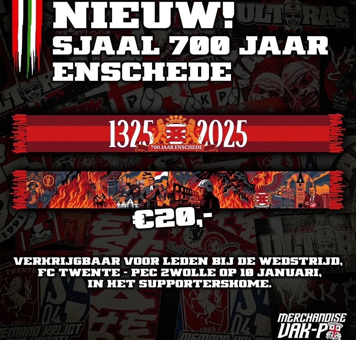 Vak p sjaal te koop, Verzamelen, Ophalen of Verzenden, Zo goed als nieuw, Buitenlandse clubs, Vaantje of Sjaal