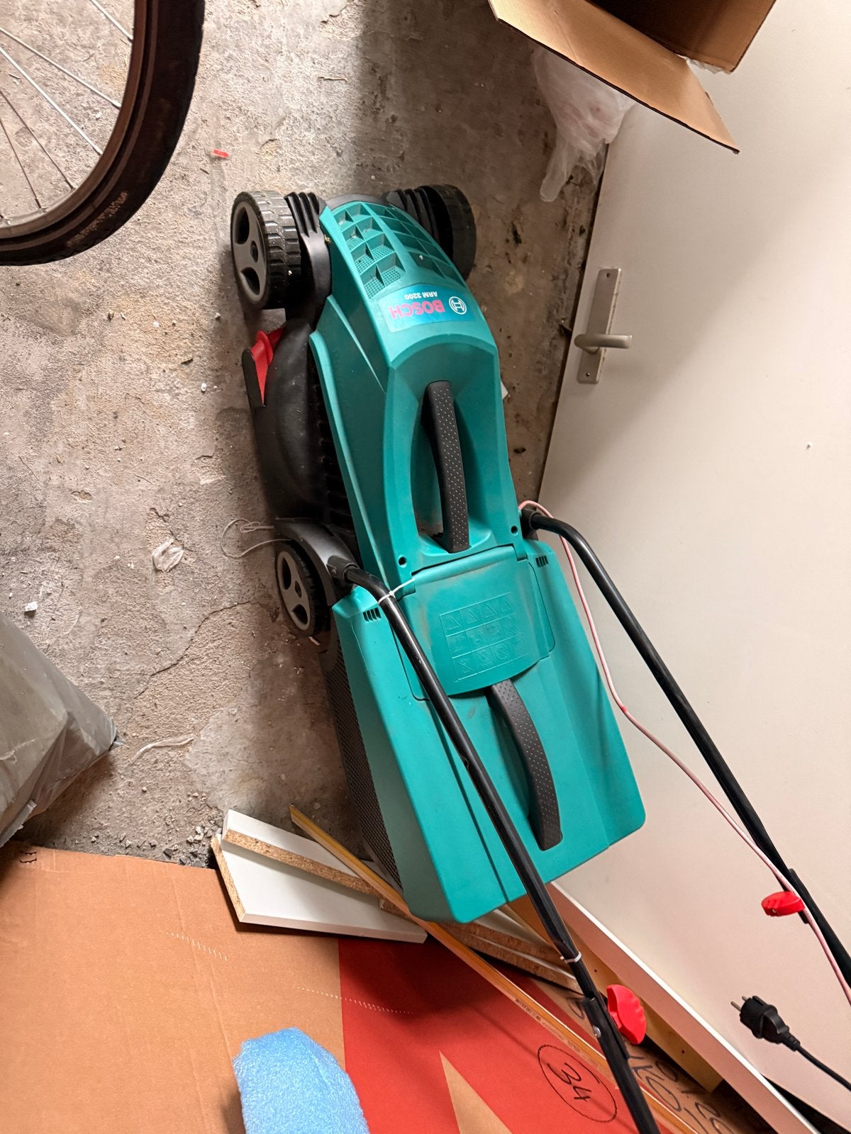 Bosch ARM 32 grasmaaier - motor defect, Ophalen, Cirkelmaaier, Gebruikt, Elektrische grasmaaier