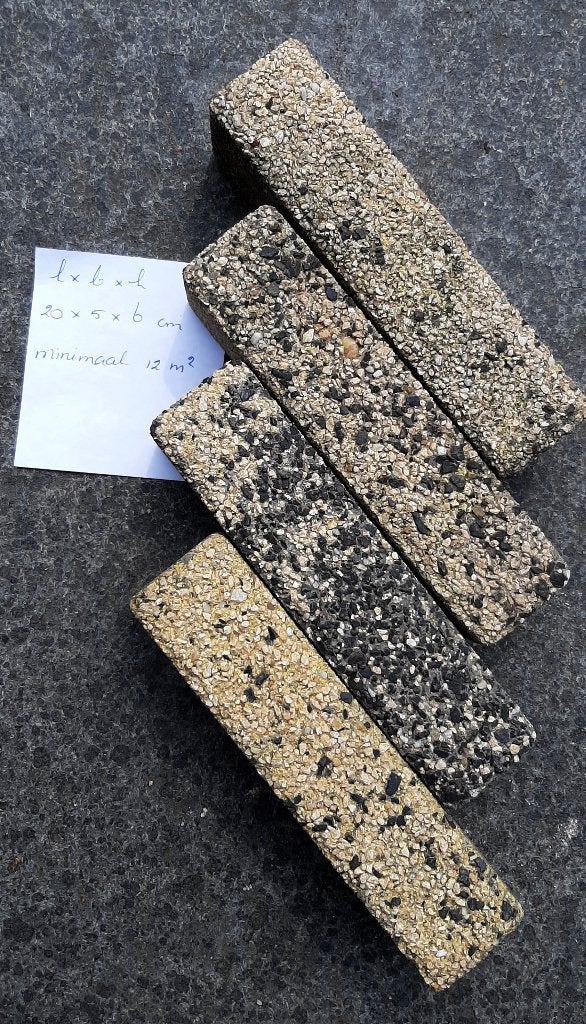 MBI betonsteen geocolor bestrating klinkers stenen 20x5x6 cm, Ophalen, Gebruikt, Klinkers, 10 m² of meer