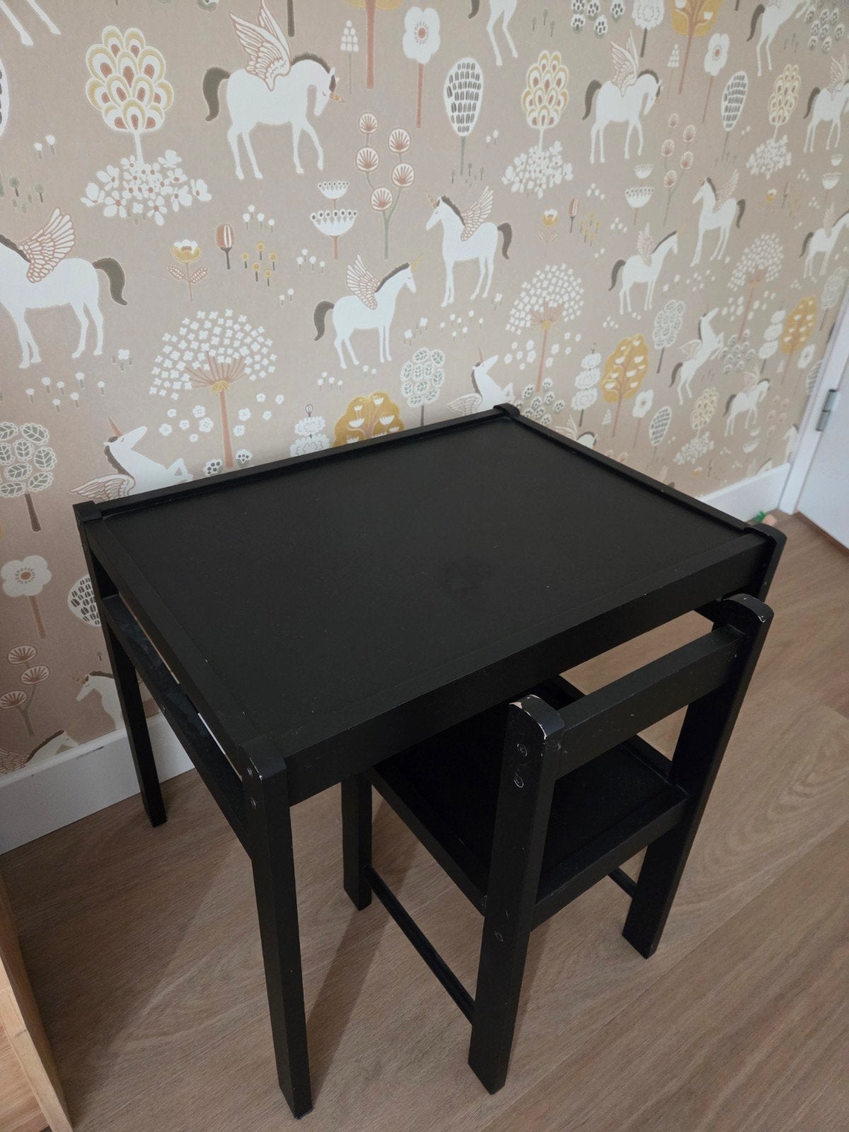 peuter - kinder tafel met stoel zwart europe baby basic, Ophalen