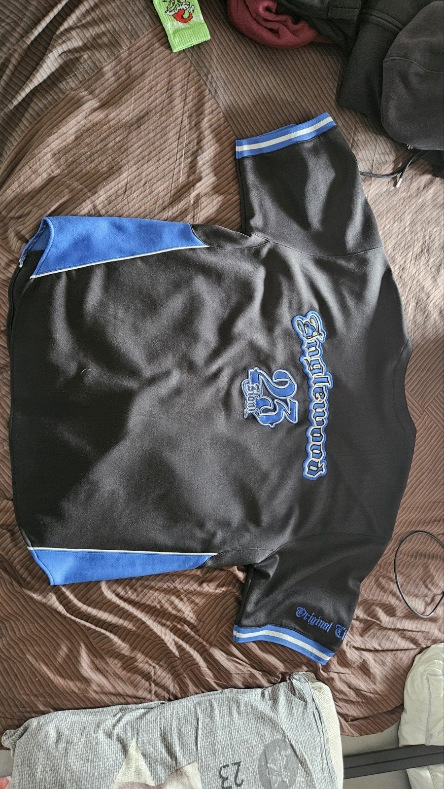 Karl Kani Officieel Honkbalshirt - Zwart/Blauw XL, Verzenden, Zwart, Maat 56/58 (XL), Zo goed als nieuw