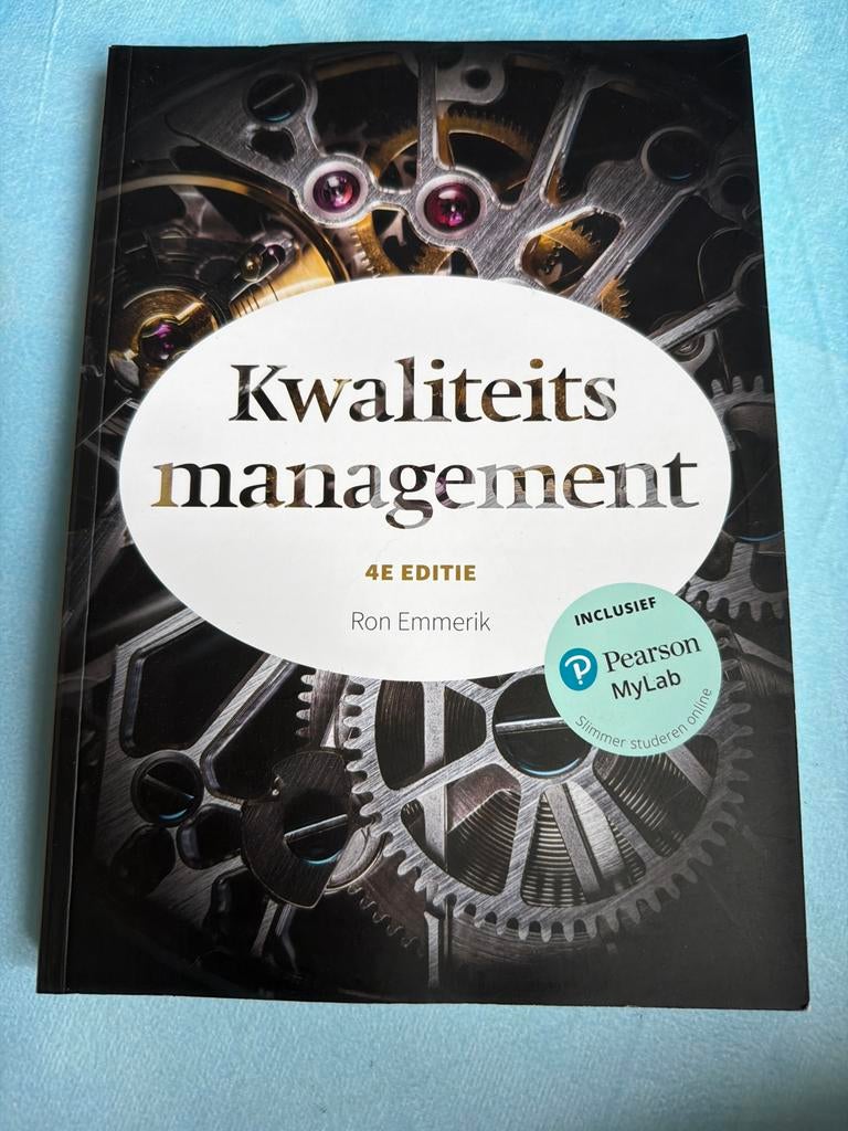 Kwaliteitsmanagement 4e editie - Ron Emmerik, Ophalen of Verzenden, Gamma, Zo goed als nieuw, HBO