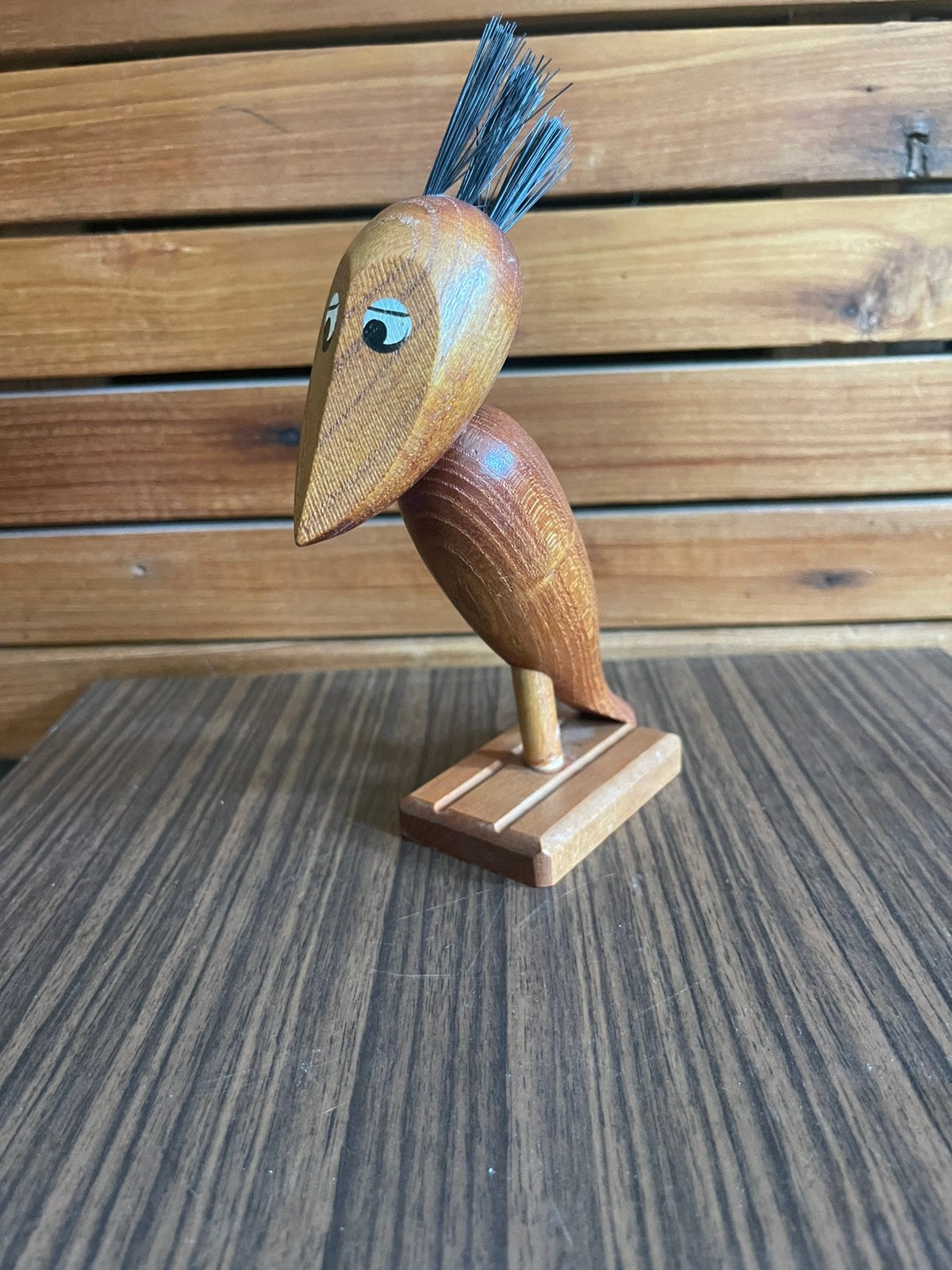Vintage Hans Bolling bieropener vogel teakhout, Ophalen of Verzenden, Huis en Inrichting