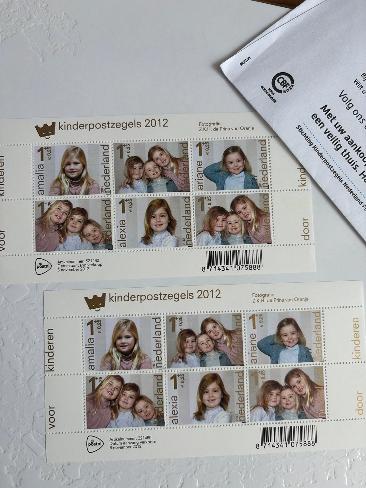 Kinderpostzegels 2012 - Amalia, Alexia, Ariane (2 vellen), Ophalen of Verzenden, Na 1940, Postfris