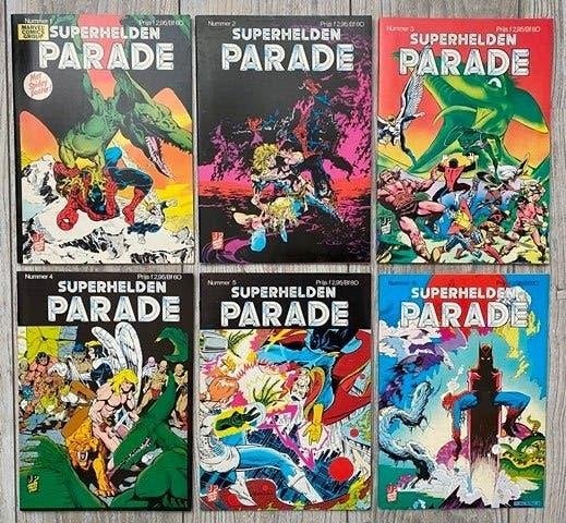 Marvel/Superhelden Parade 6 delen compleet/1983 nieuwstaat, Boeken, Overige gebieden, Ophalen of Verzenden, Zo goed als nieuw