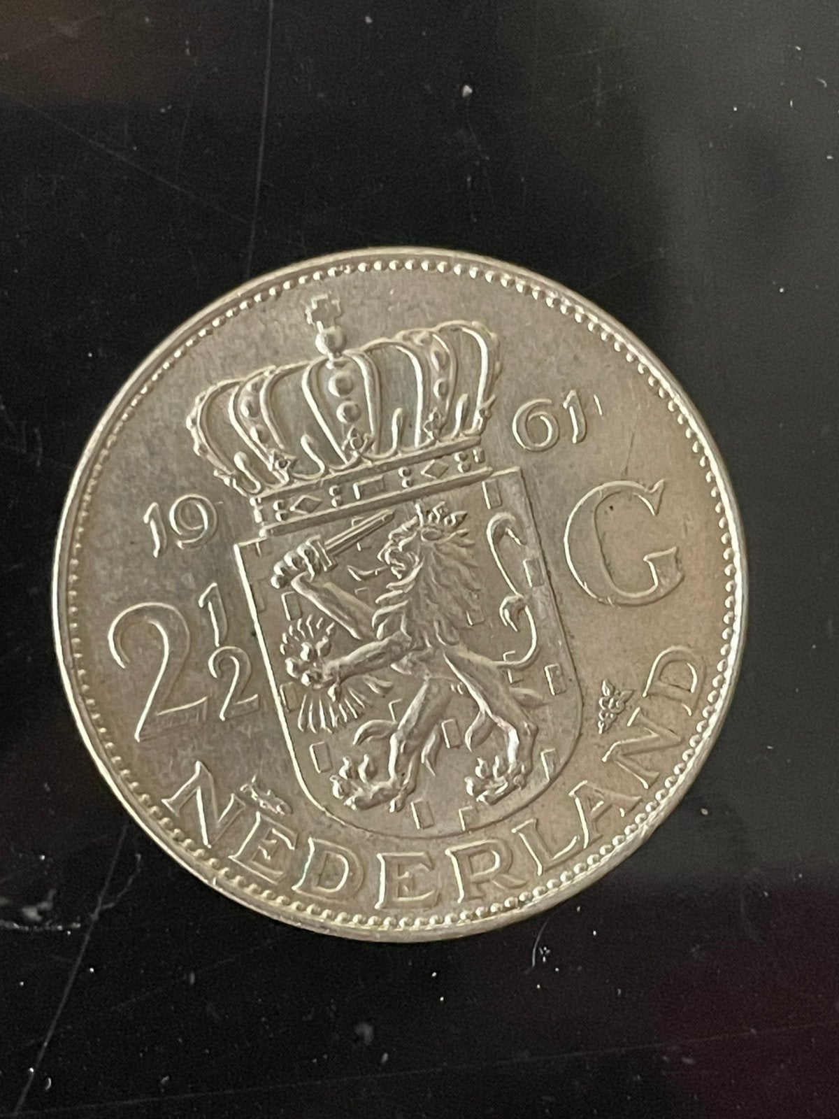 MUNT 1961 - 2 1/2 GULDEN - Juliana, Ophalen of Verzenden, Koningin Juliana, 2½ gulden