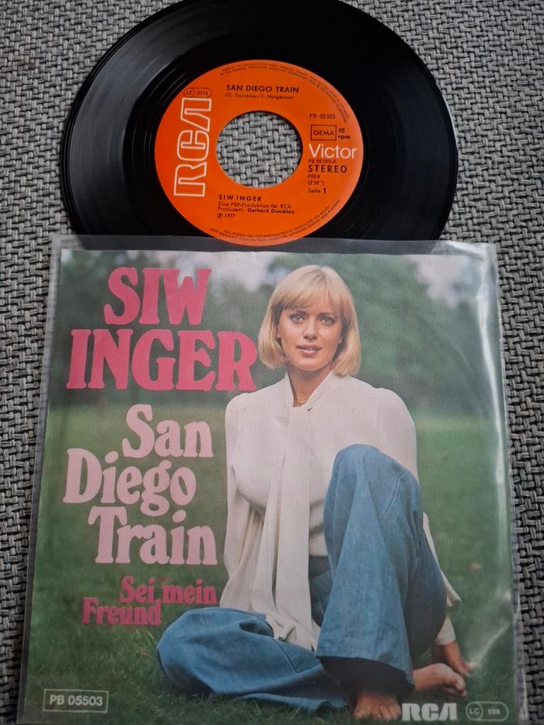 Siw Inger - San Diego Train / Sei Mein Freund (Single), Ophalen of Verzenden, Gebruikt, 7 inch, Pop