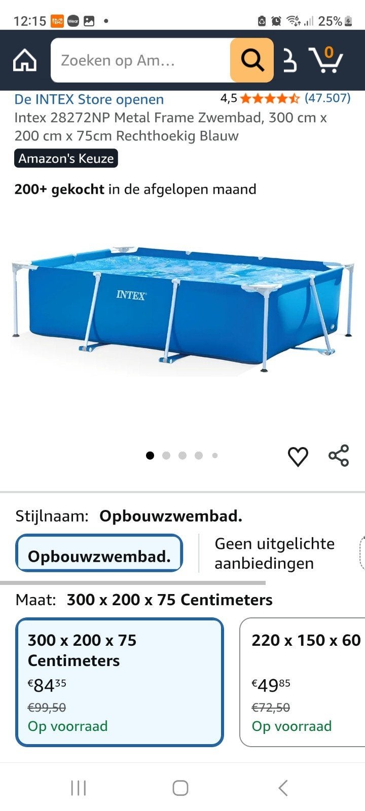 zwembad heeft paar plakkers.met skimmer en pomp, Ophalen of Verzenden
