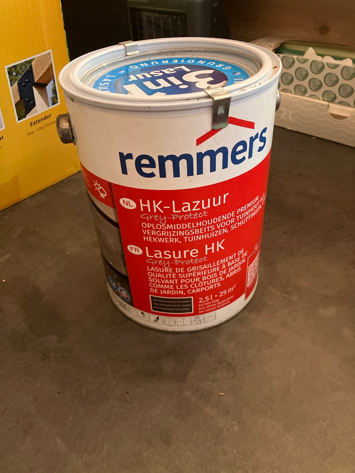 Remmers HK-Lazuur div kleuren 0,75 l en 2,5L - Nieuw, Ophalen, Nieuw, Beits, Grijs