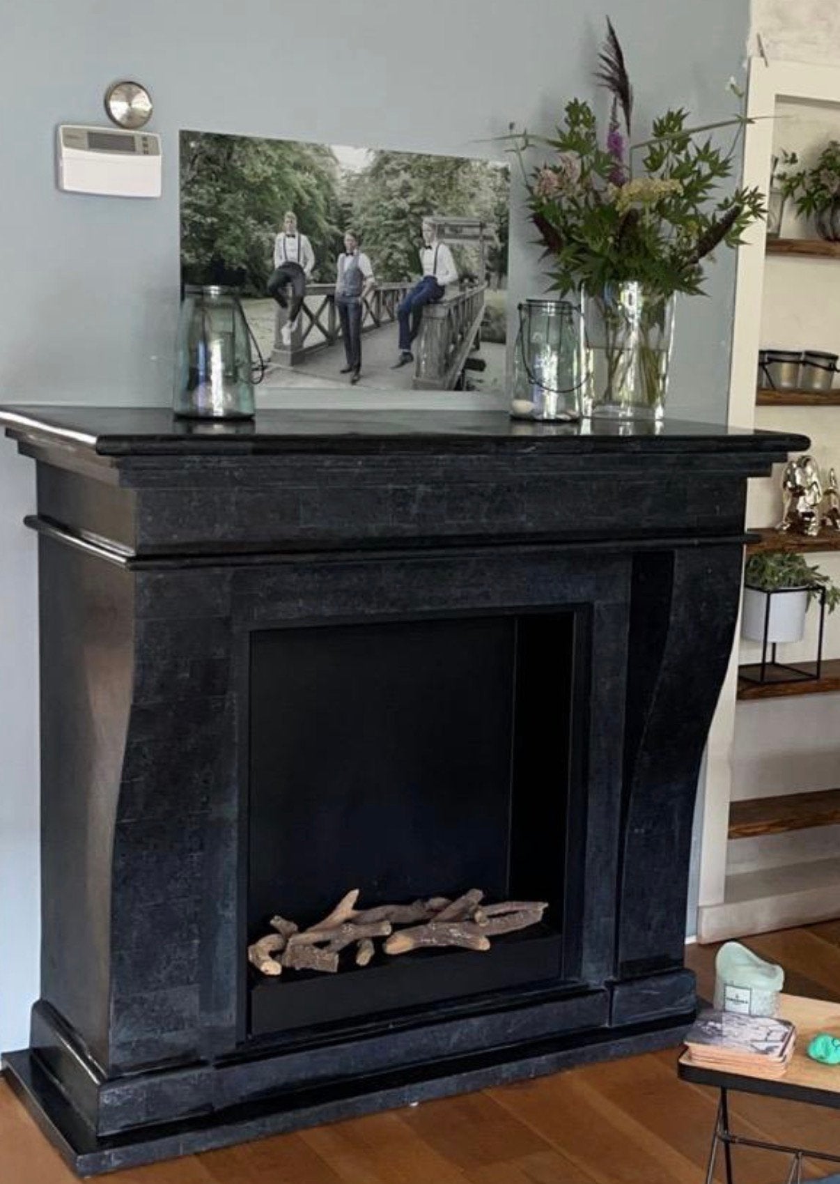 Luxe natuurstenen bio ethanol haard / schouw, Ophalen, Zo goed als nieuw, Vrijstaande haard, Overige soorten