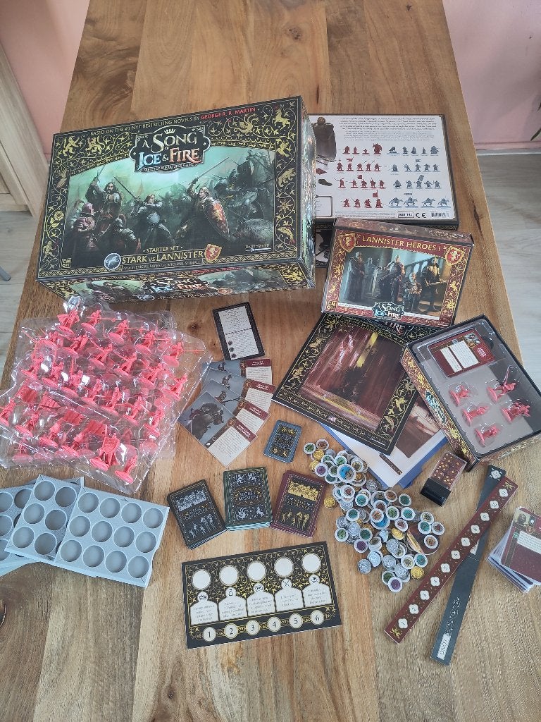 A Song of Ice and Fire Lannister starterset + extra hero's, Ophalen of Verzenden, Zo goed als nieuw, Overige soorten, Figuurtje(s)
