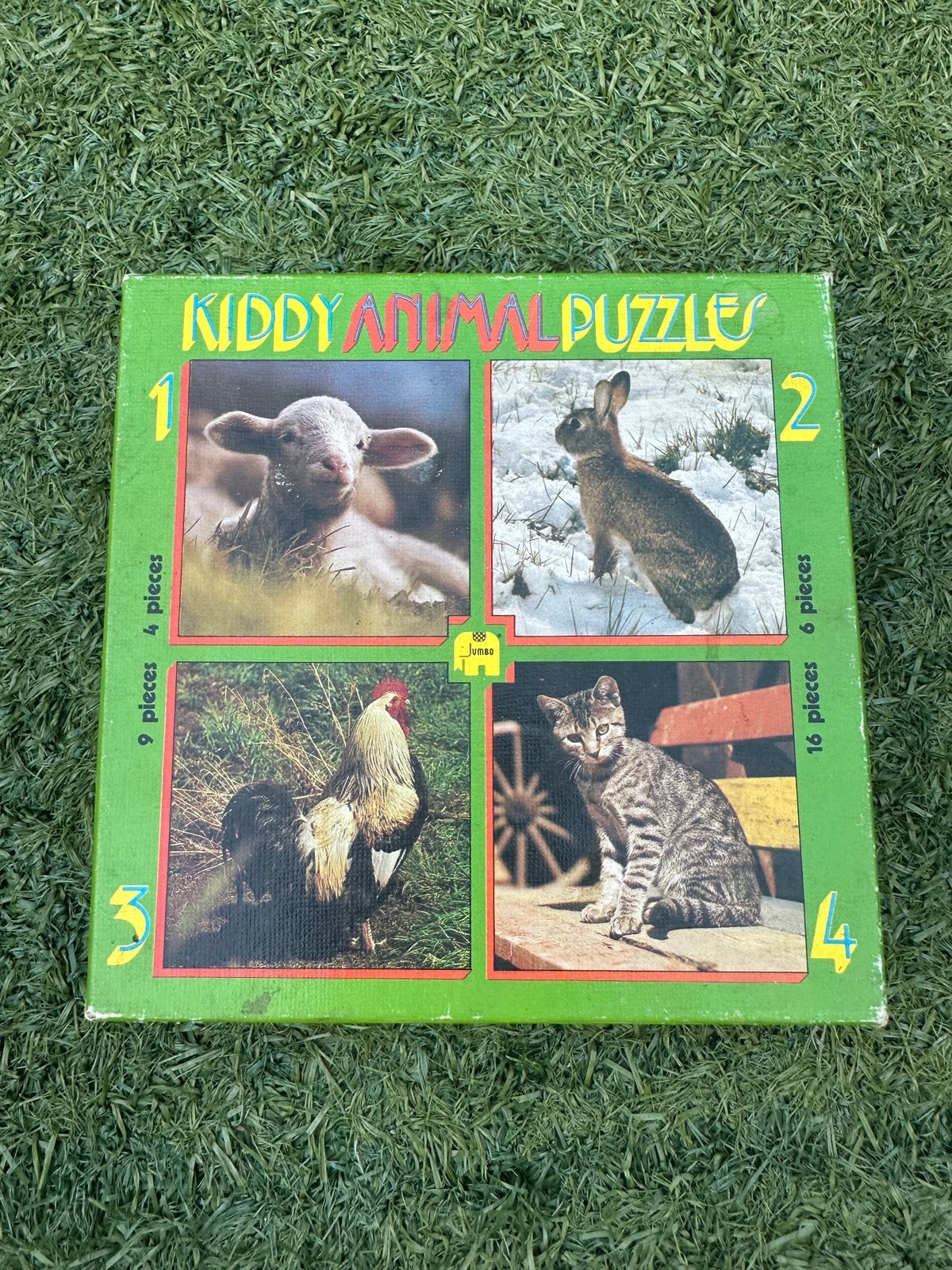 vintage Jumbo kinderpuzzelset Kiddy Animal, Ophalen, 10 tot 50 stukjes, Zo goed als nieuw, 4 tot 6 jaar