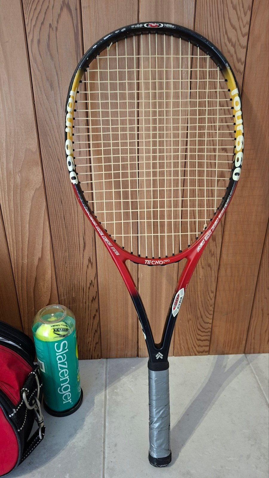 Tennisracket incl. 2 tassen en ballen, Gebruikt, Racket, L3, Ophalen