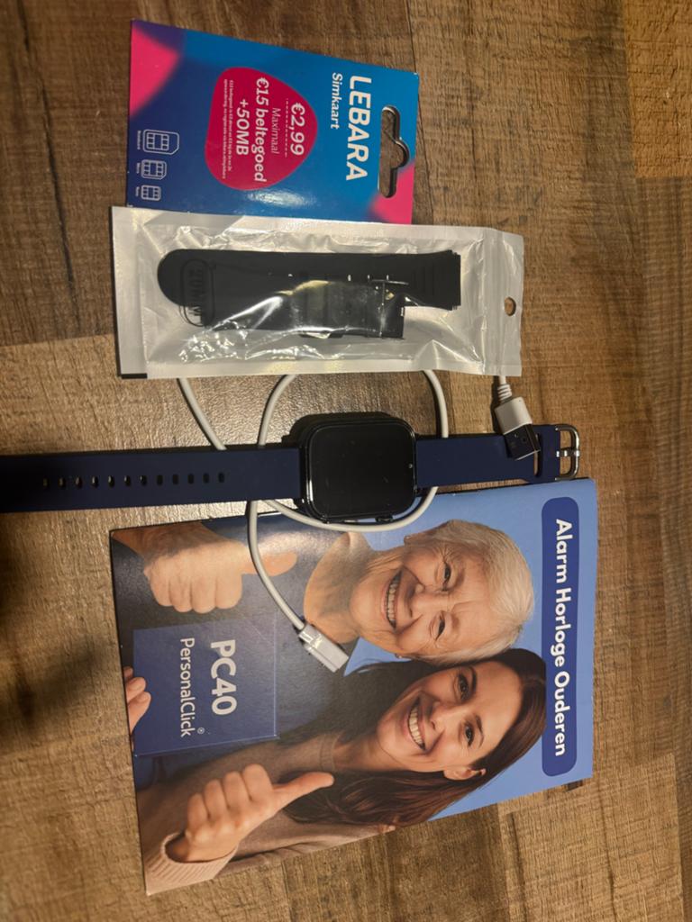 PersonalClick PC40 Alarm Horloge Ouderen met GPS en SOS, Blauw, Ophalen of Verzenden, Zo goed als nieuw, Waterdicht