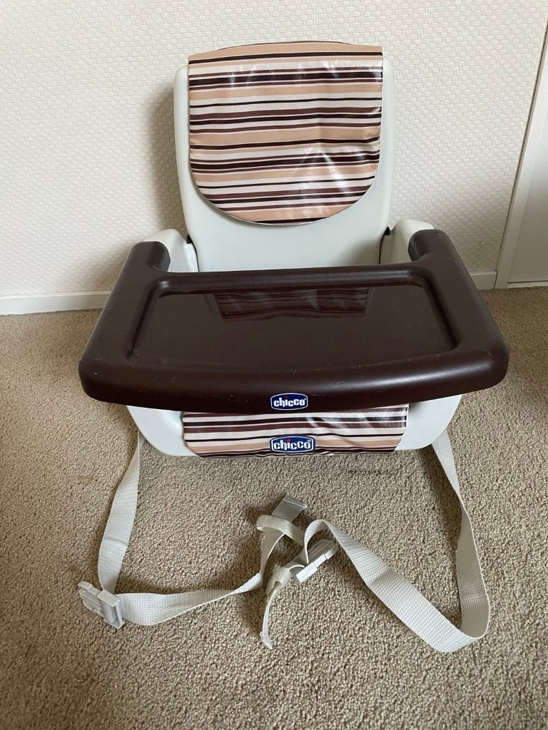 Chicco Pocket Snack stoelverhoger met eetblad, Ophalen, Gebruikt, Meegroeistoel, Afneembaar eetblad