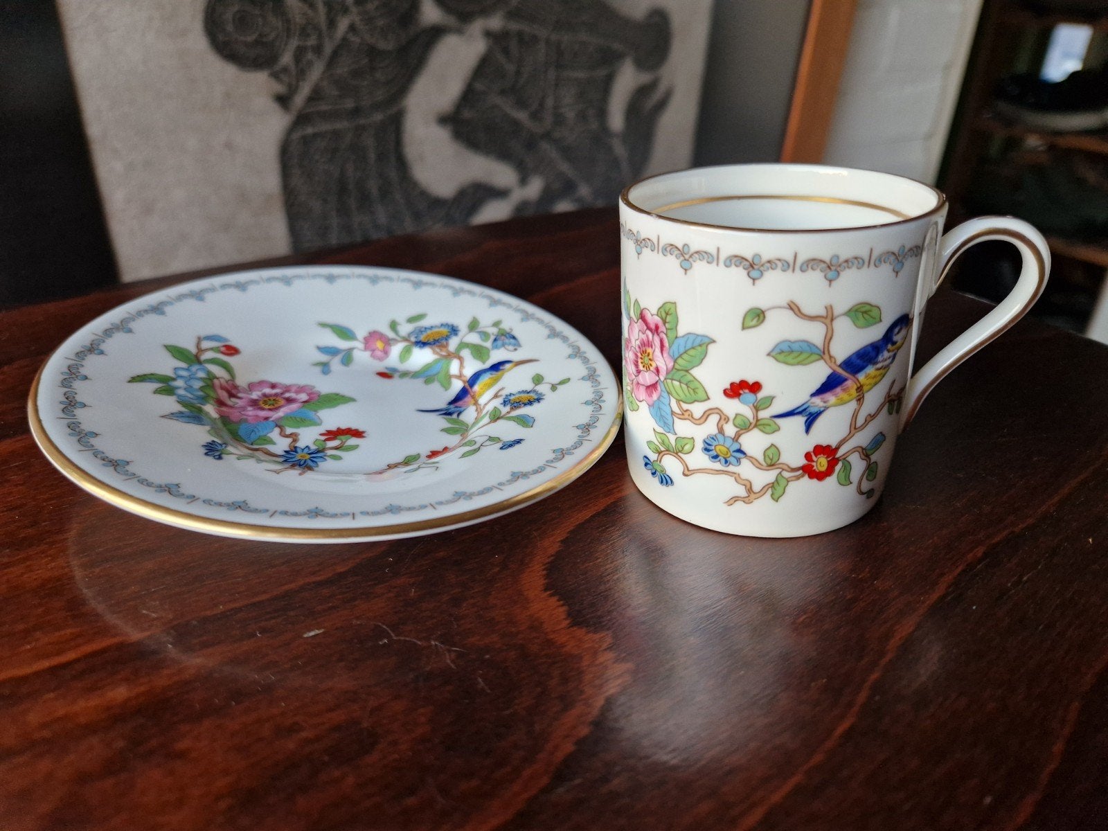 Aynsley Pembroke Kop en Schotel - Fine English Bone China, Ophalen of Verzenden