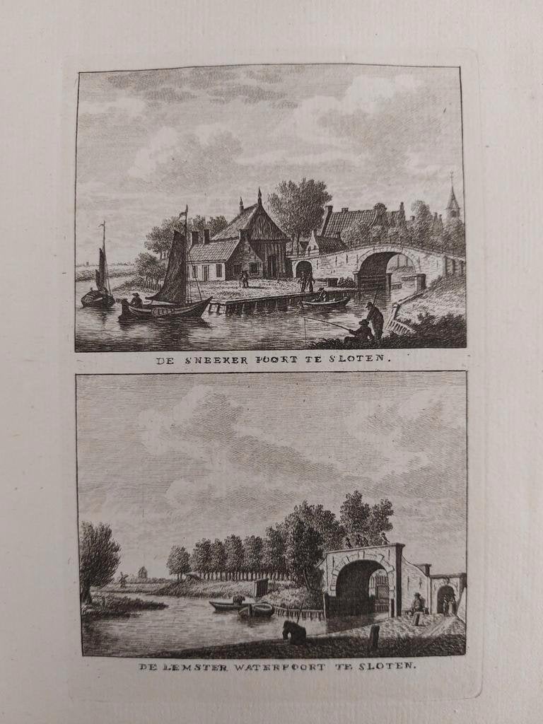 359-360 /  Sneekerpoort   en Lemster Waterpoort te Sloten, Antiek en Kunst, Ophalen of Verzenden