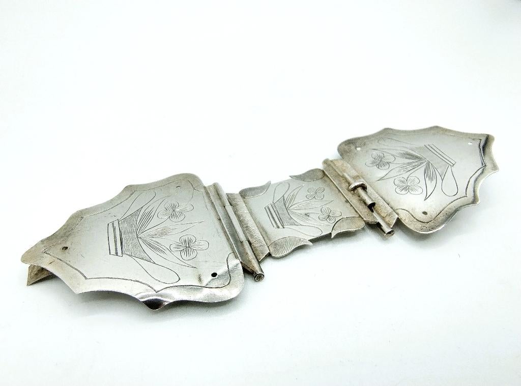 Zilveren bijbelslot, ca. 1870, Antiek en Kunst, Verzenden, Zilver